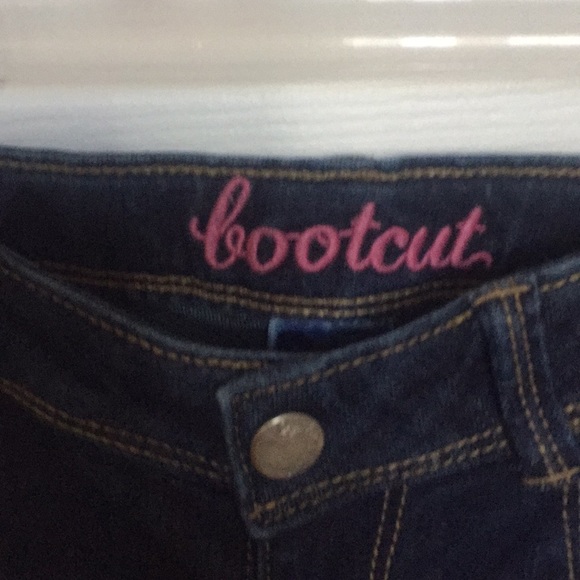 Girls dark washed denim boot cut jeans - Picture 3 of 4